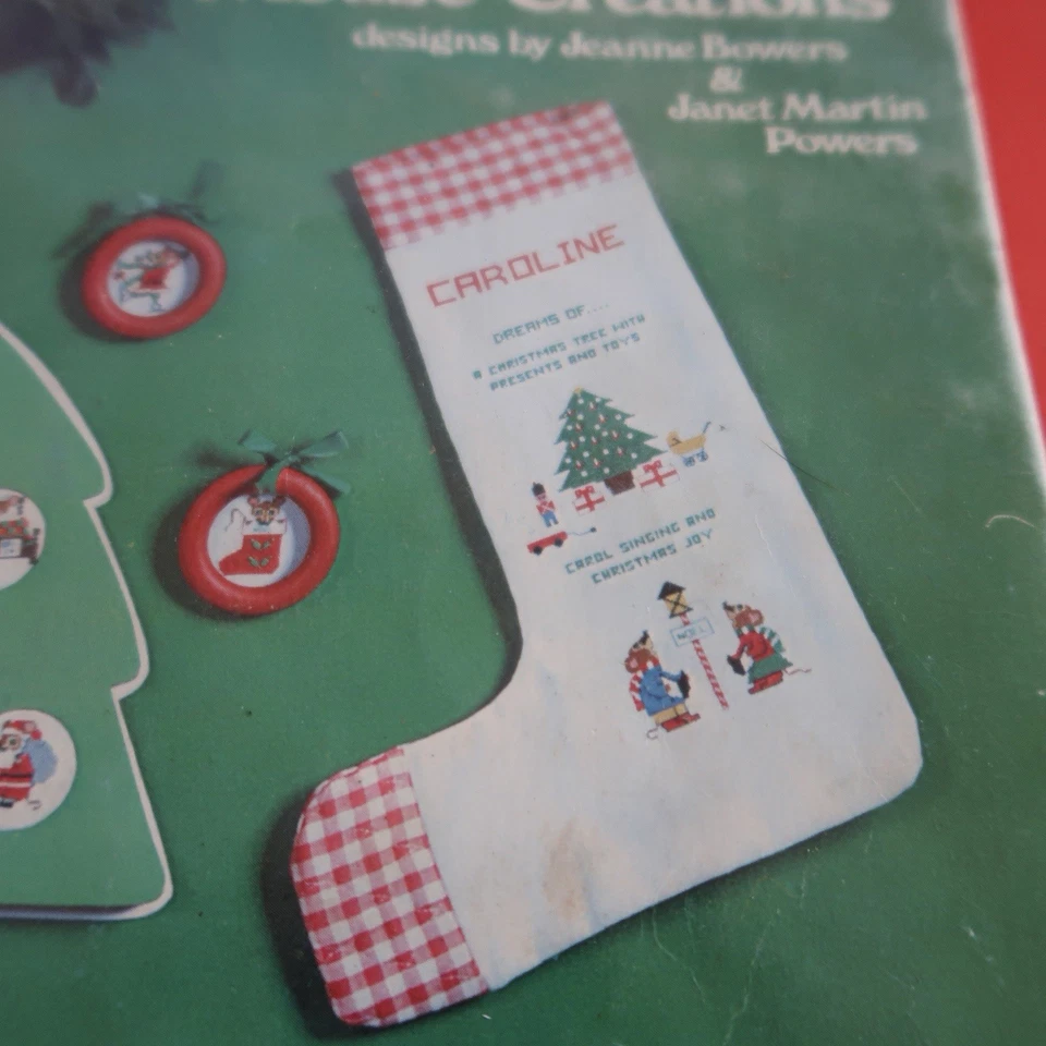 Vtg Christmas Mouse Mini Nice Cross Stitch Pattern Book- ADORABLE 90s Nostalgia - Image 2 of 4