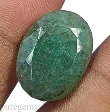 Certified 20.20 Ct Natural Green Emerald 21x8mm Oval Cut Fine Loose Gem 5ADW