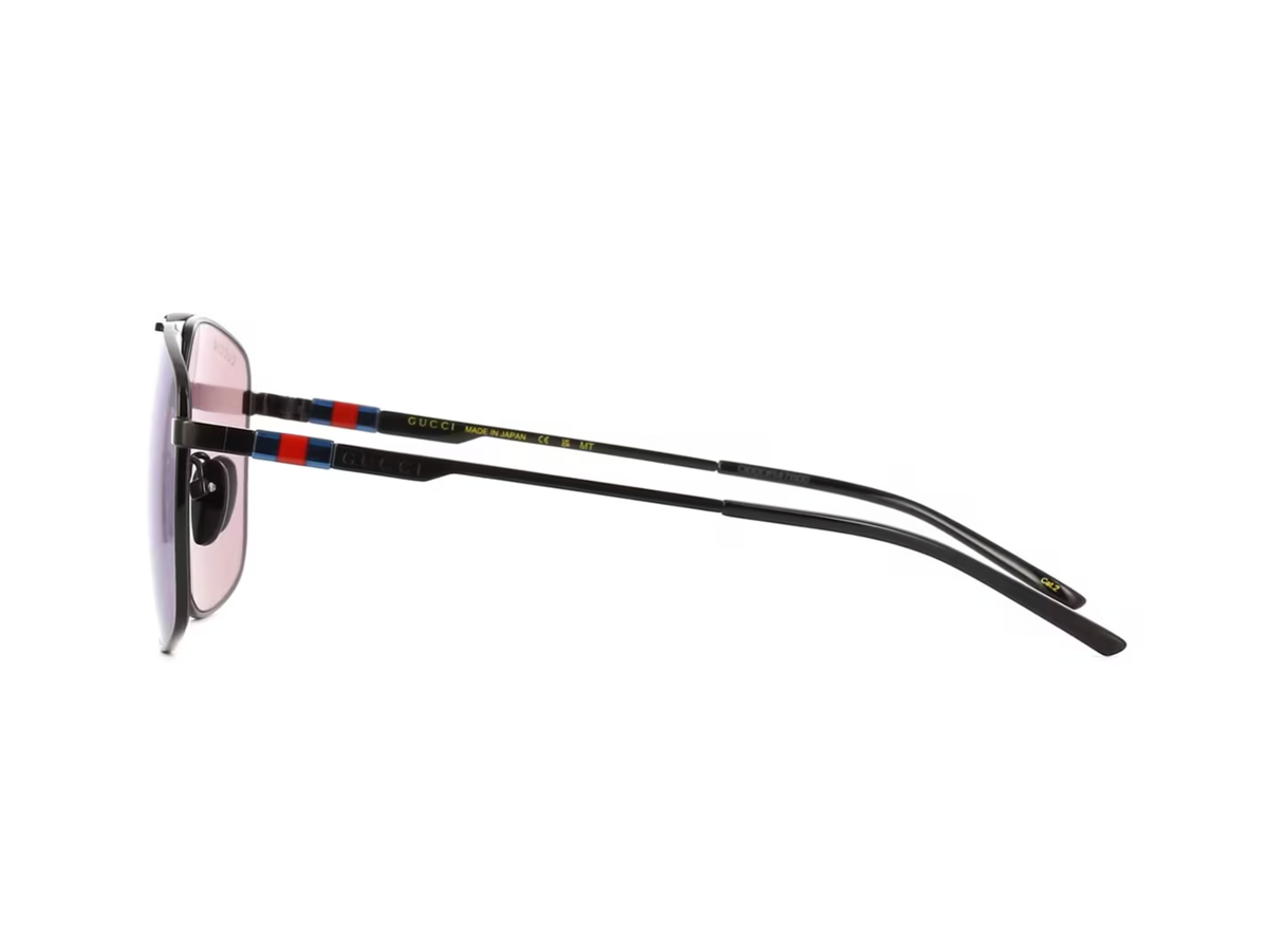 NWT Gucci GG1676S-005 Black Sunglasses GUCCI GG1676S-005 Shiny Black/Solid Violet & Clichè  main image 2