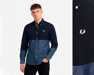 Fred Perry Men's Long Sleeve Casual Shirt Size M NWT