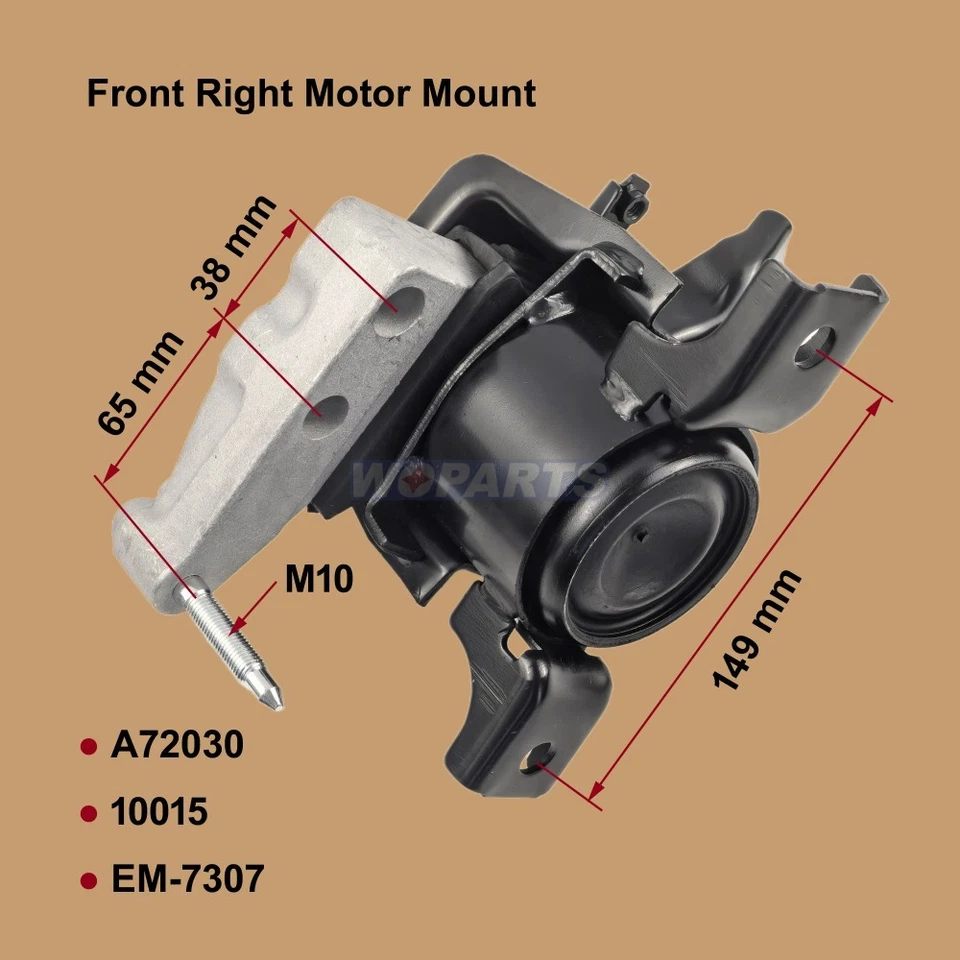 Juego de montaje de transmisión automática y motor de motor de 3 piezas apto para Scion tC 2011-2016 2,5 L Foto 4 de 4