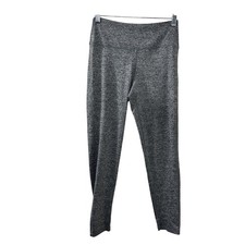 Space Dye Heathered Athletic Leggings L Gray High Waisted Yoga Gym Athleisure