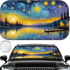 Car Windshield Sun Shade, Reflector, Sun Blocker Fits Small Sedans, Mini SUVs