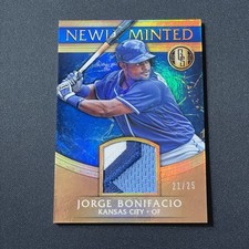 Jorge Bonifacio 2017 Gold Standard Newly Minted Memorabilia Patch Blue /25 RC