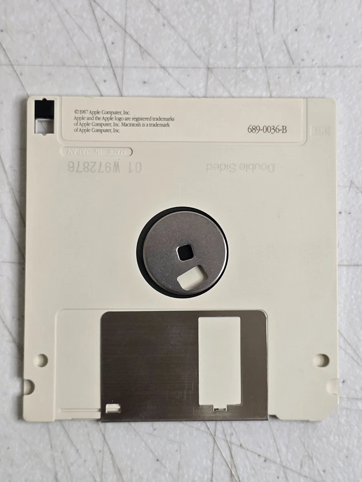 Vintage Macintosh Apple Scanner Disk V1.0.2 Double Sided 1987 Apple Desktop Pub - Image 2 of 3