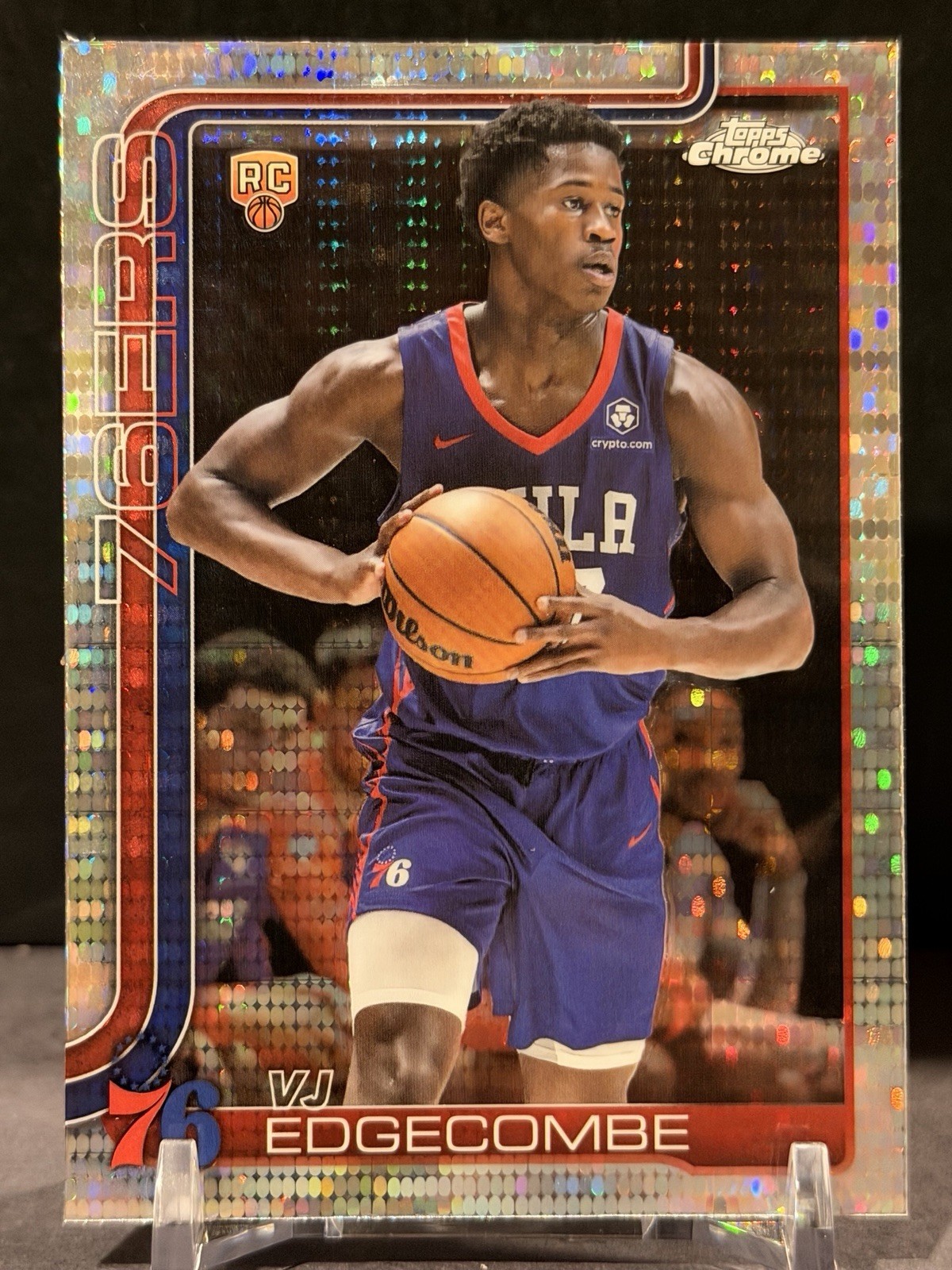 VJ Edgecombe 2025-26 Topps Chrome Pulsar RC #253 Philadelphia 76ers