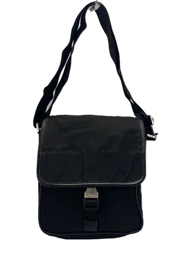 Sac bandoulière PRADA nylon noir uni occasion