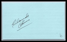 Claude Akins - Actor - 3x5 Card (Blue) - Signed / Autograph (b)