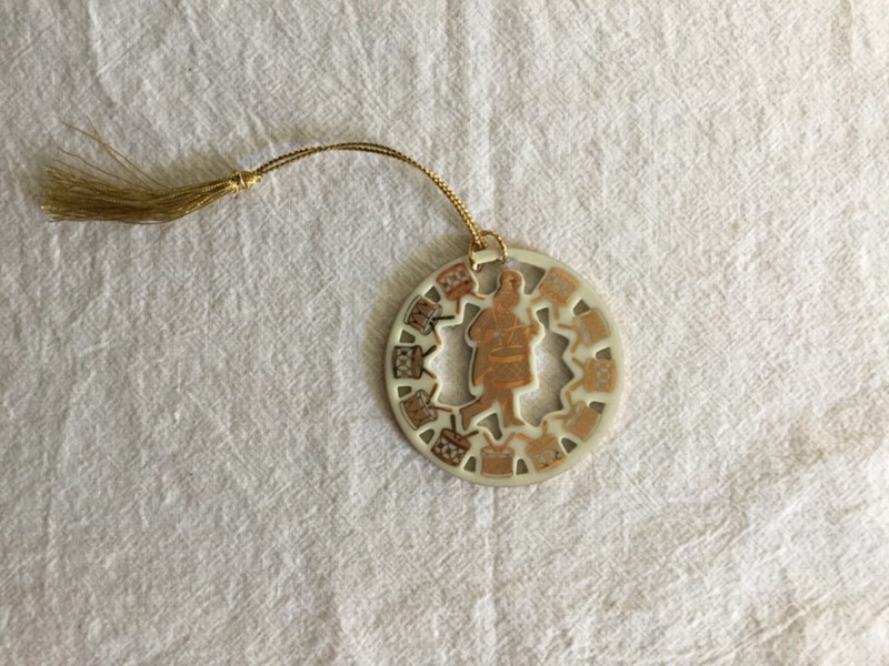 1998 Lenox 12 Drummers Drumming Christmas Ornament