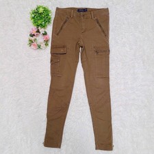 Polo Ralph Lauren Slim Stretch Cargo Pants Casual Brown Vintage Women Limited Ed