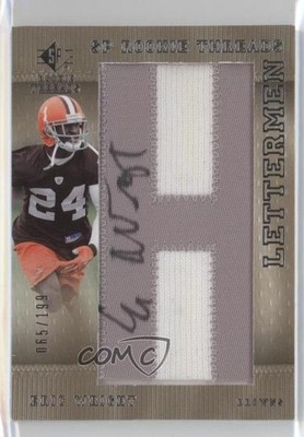 2007 SP Rookie Threads Lettermen Silver 65/199 Eric Wright #102 Auto d4y