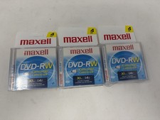 NEW SEALED Lot of 12 Maxell DVD-RW Camcorder 30 Minute 1.4GB 3-4 Packs