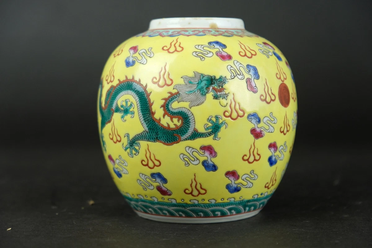 陶瓷黄色1900-1940 中国古董花瓶| eBay