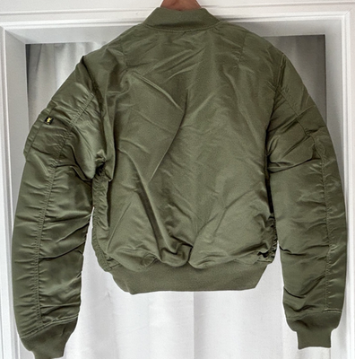Alpha Industries MA-1 Flight Bomber Jacket Sage Green XL Slim Fit