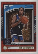 2024-25 Panini Donruss Rated Rookie Choice Red 75/99 Rob Dillingham #204 7rf