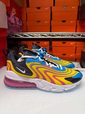 Nike Men's Air Max 270 React ENG Blue White Yellow CD0113-400