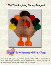 Thanksgiving Turkey Magnet-Plastic Canvas Pattern or Kit