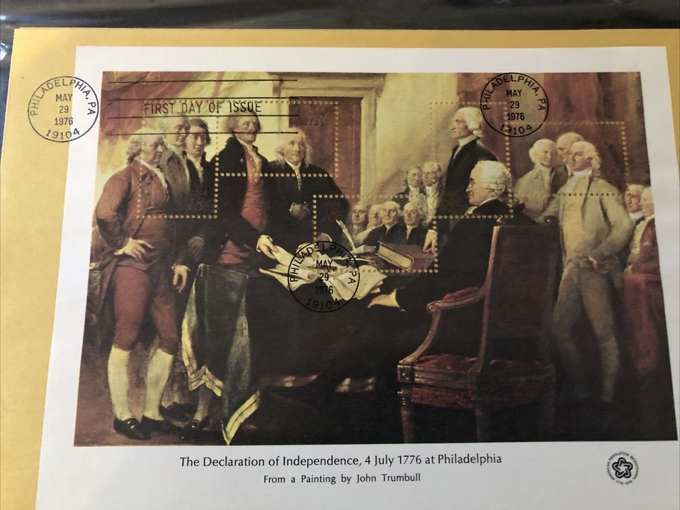Honoring The Declaration of Independence Philadelphia, PA 1976 FDC 13 Cent Stamp - Image 2 of 4