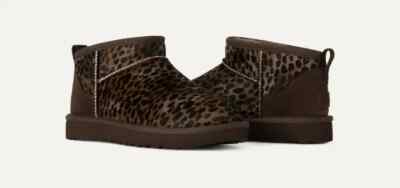 NIB UGG Women's Classic Ultra Mini Caspian Boot in Burnt Cedar