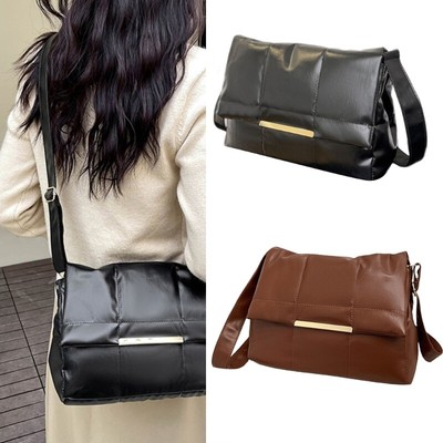 PU Leather Crossbody Bag for Women Large Capacity Shoulder Bag Square Bag
