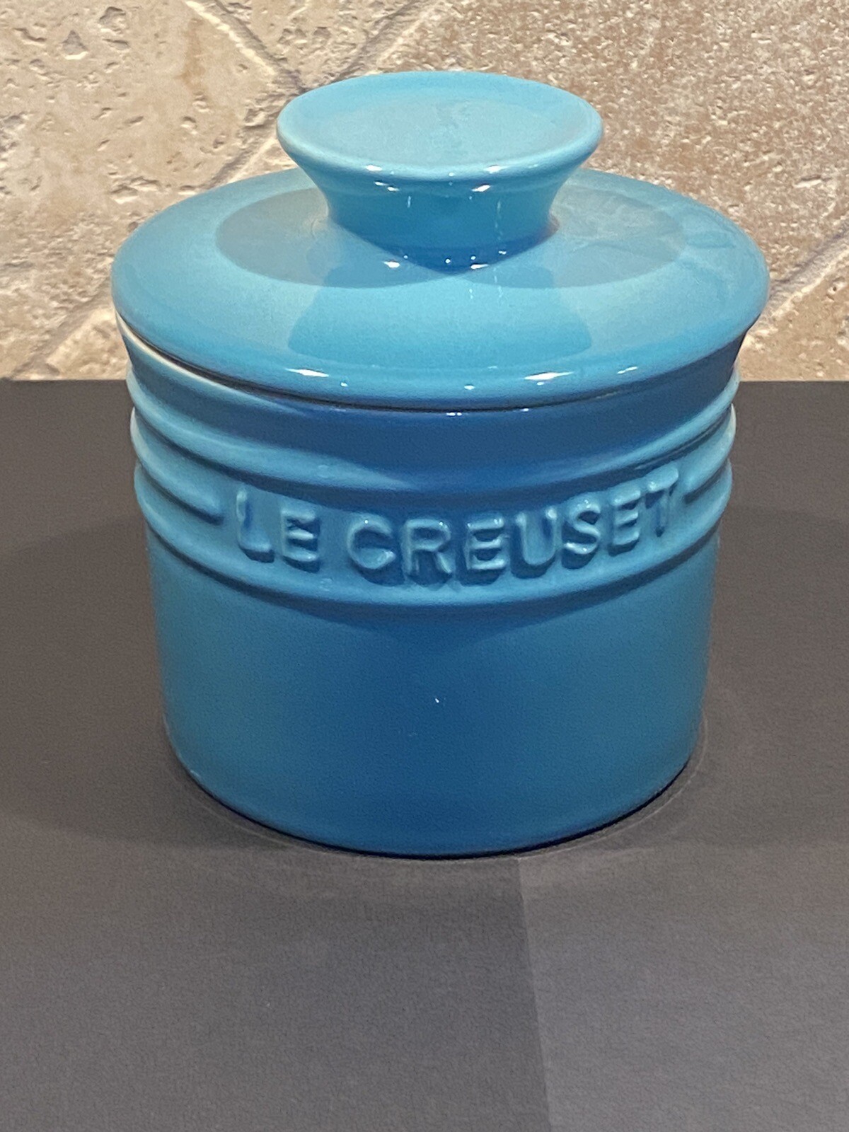Le Creuset Butter Bell Crock Caribbean Color eBay