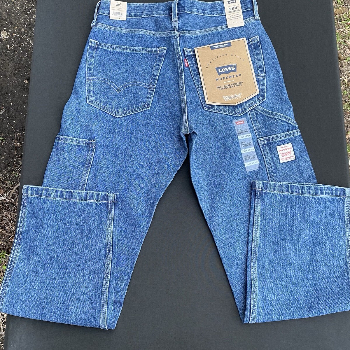 Levis 568 Stay Loose Straight Carpenter Blue Jeans Workwear