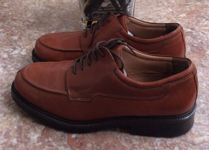 Bill Blass Brown Leather Oxford Lace Up Men display picture 1