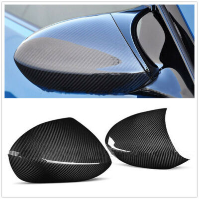 Real Carbon Fiber Car Side Mirror Cover Add On For BMW M3 E90 E92 E93 2008-13 A