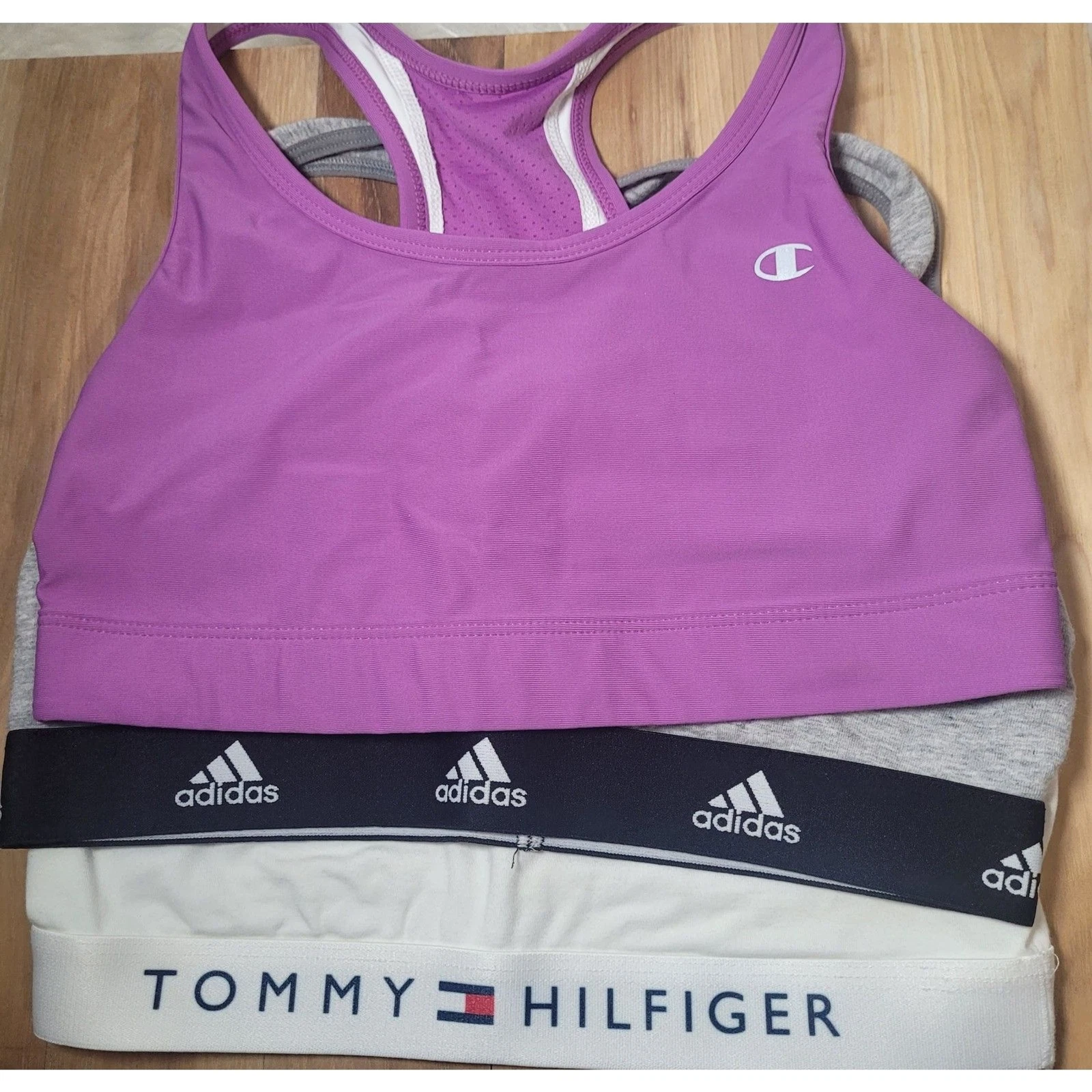 PACCHETTO Bralette sportive piccole da donna Adidas Champion Tommy Hilfiger