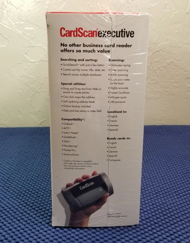 NEW! SEALED CardScan Executive 700 Compact Business Card Scanner (CS-A07170-ENG) - Image 3 of 4