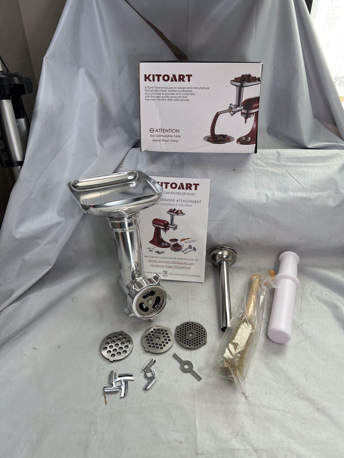 KITOART Meat Grinder Attachment for KitchenAid Mixers New Open Box
