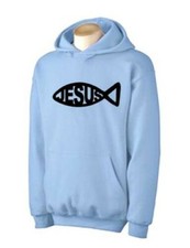 Ges? Felpa con Cappuccio - Christian Croce Religioso T-Shirt - Scelta Di Colori