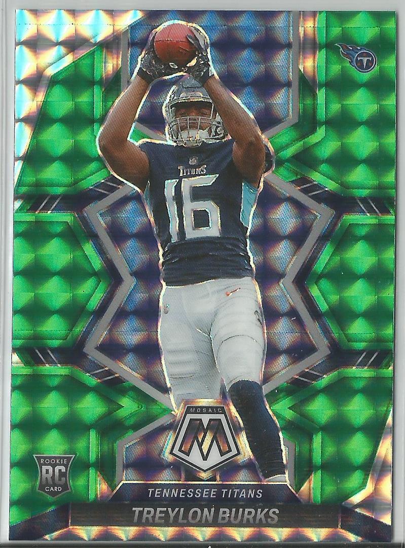 Treylon Burks 2022 Panini Mosaic Green Mosaic Prizm Rookie Card #315