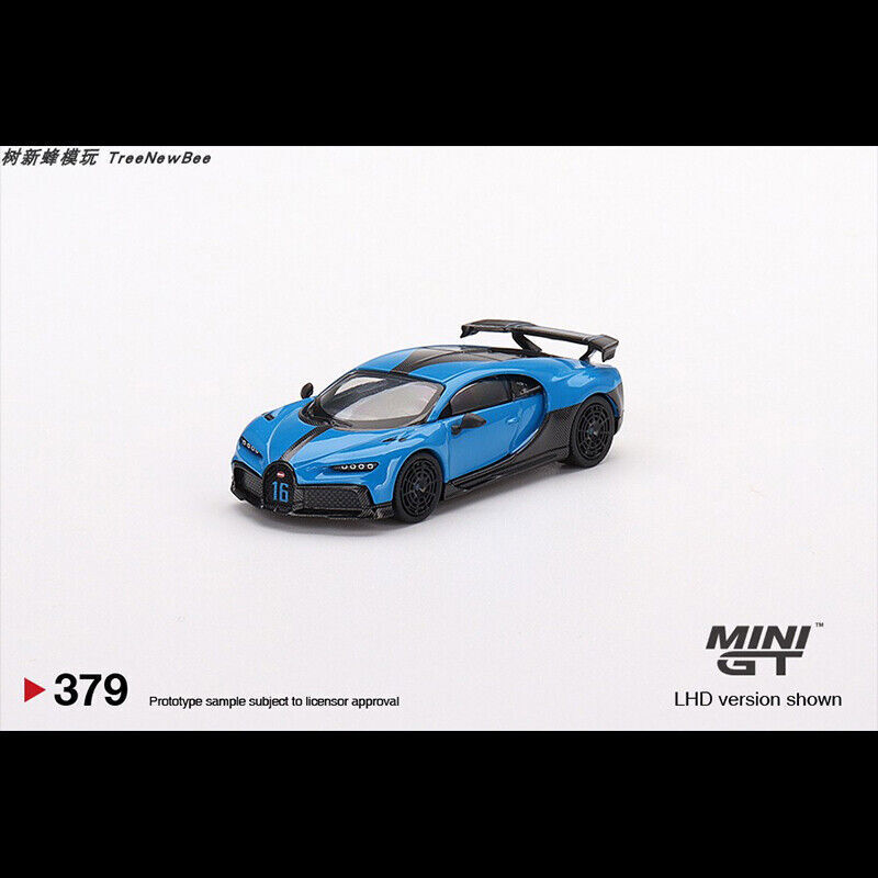 MINI GT 1:64 Bugatti Chiron Pur Sport Blue Diecast Model Car Alloy Vehicles