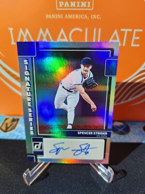 2022 Panini Donruss Signature Series Spencer Strider #SS-SS Auto ATL Braves