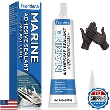 3.4 oz Marine Adhesive Sealant White, Marine Silicone Sealant Permanent, Mari