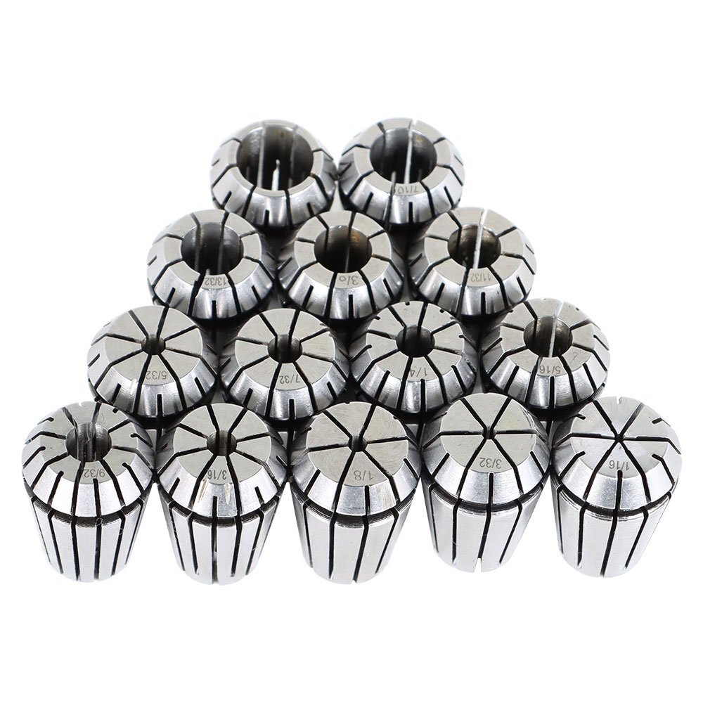 Mugast 14-Piece ER20 Spring Collet Set – High Precision 1/16 To 1/2 Inch – For CNC Milling Lathe & Engraving Machines