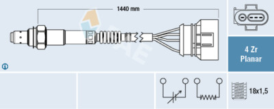 FAE 77401 Lambdasonde für AUDI,SKODA,VW