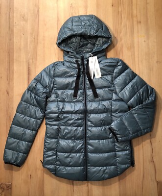 Neu Esprit Steppjacke Mit Abnehmbarer Kapuze Freizeit Jacke Gr. S Blau Grün