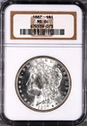 1887 $1 Silver Morgan Dollar MS 64 NGC # 679339-073 + Bonus