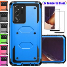For Samsung Galaxy Note20 Ultra Case Slim Phone Cover  Tempered Glass Protector