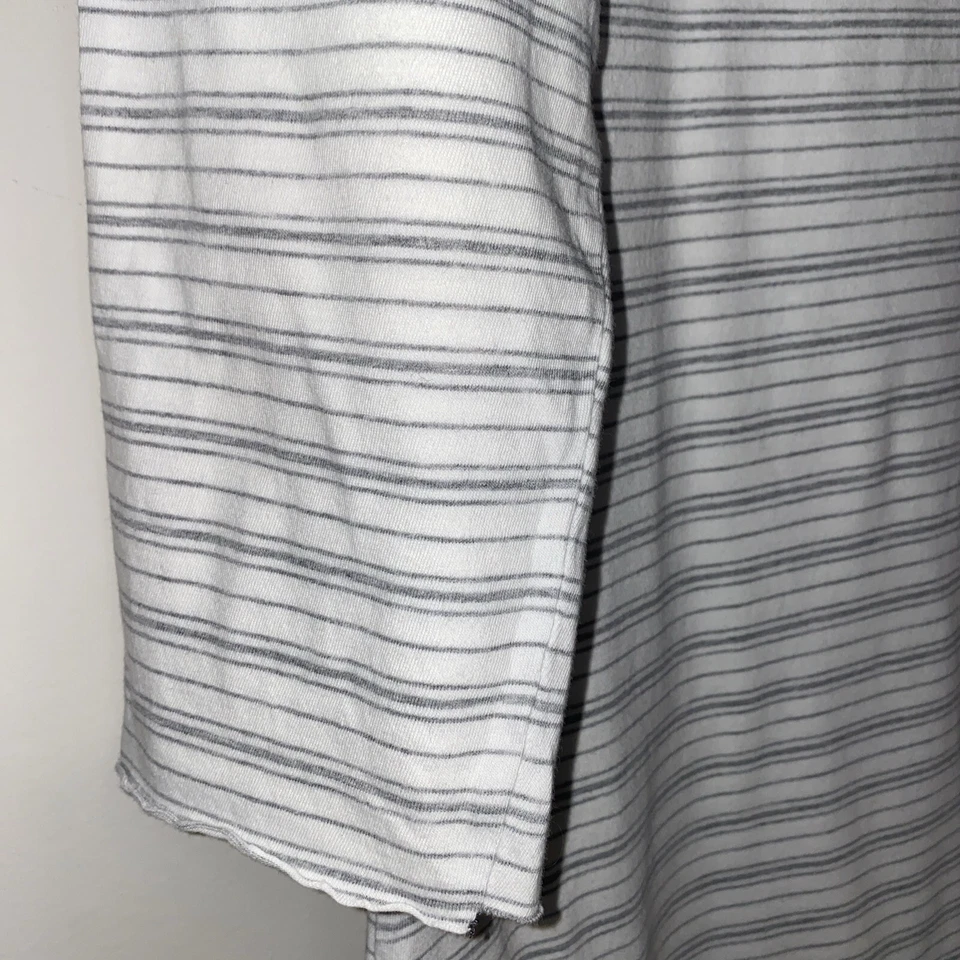 Vestido túnica a rayas blanco y gris Raw Earth Wild Sky para mujer talla M Foto 4 de 4