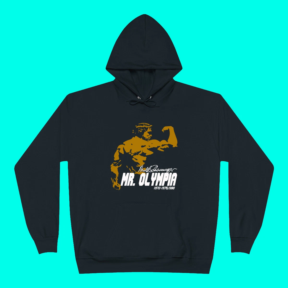 Arnold Schwarzenegger Mr. Olympia Men s Black Hoodie Sweatshirt Size S 3XL