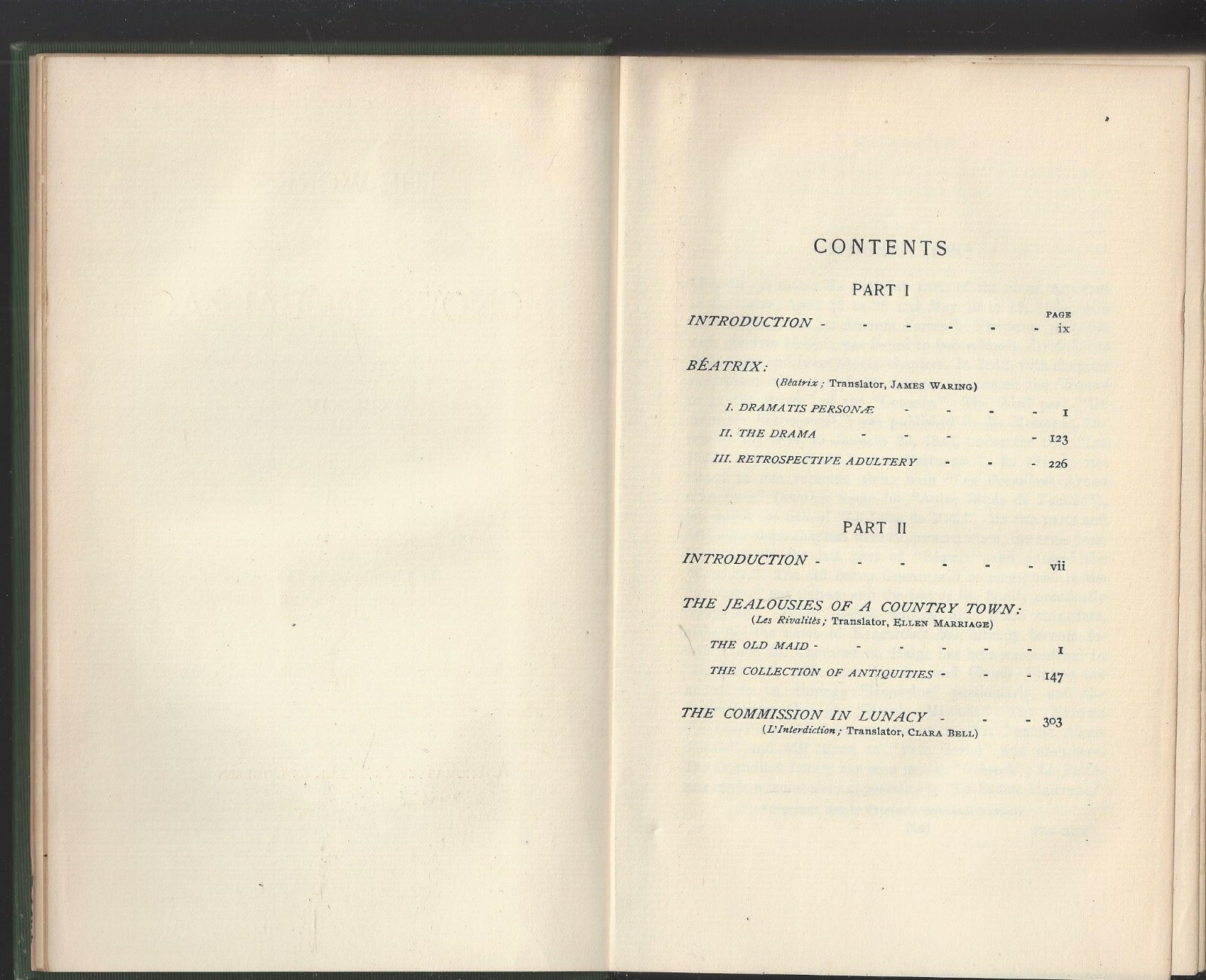 Balzac's works XIIIXIV Honre De Balzac Beatrix Jealousies TY Crowell