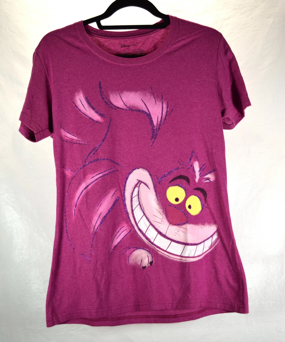 Disney Store Cheshire Cat Womens T-Shirt Top L Purple Pink | eBay