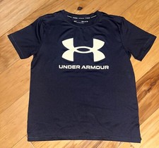 UNDER ARMOUR BOYS BLACK SWIM SHIRT SIZE S EXCELLENT COND LD