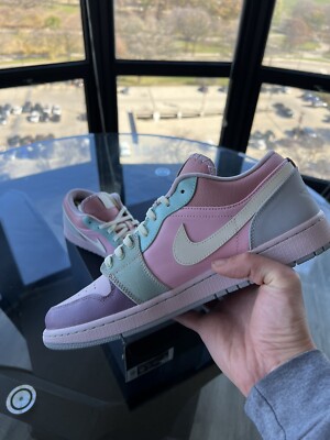 Size 12- Nike Air Jordan 1 Low SE  Easter Pastel  Champagne DJ5196-615 DS Men s