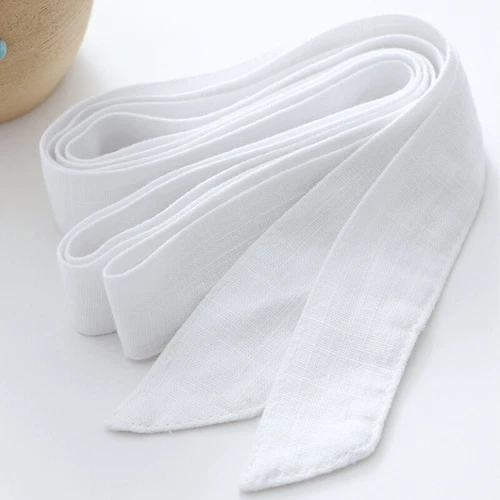 Damen Leinen Baumwolle Schärpe Gürtel Bund Schnürung einfach für Kleid Hemd Morgenmantel klassisch - Bild 9 von 9