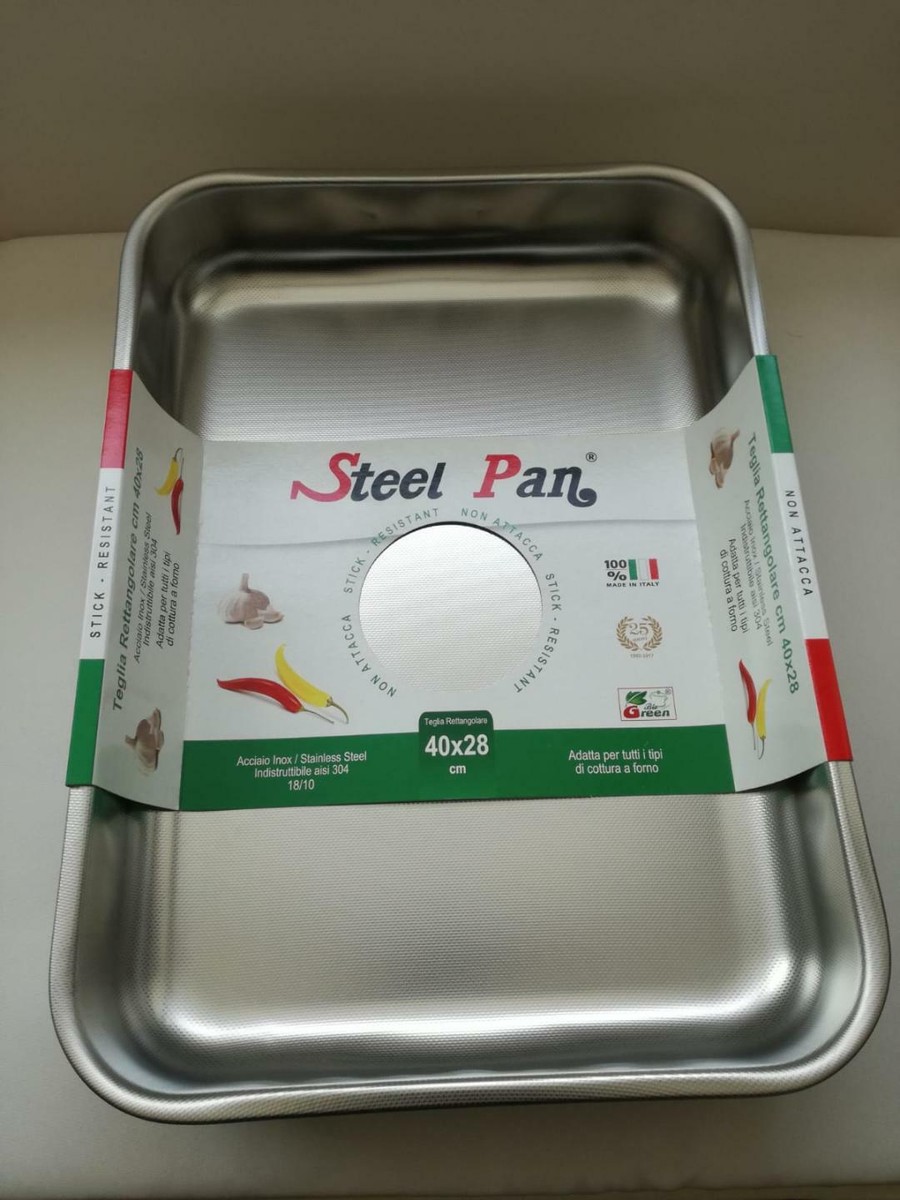 Teglie Per Pizza Professionale 60x40x2 Cm - 2 Pezzi Per Pizza Alta E Focaccia - Foto 5