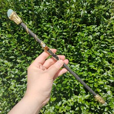 Aventurine Crystal magic wand 2 Gem heads wizard wands Wicca wands Witch supply